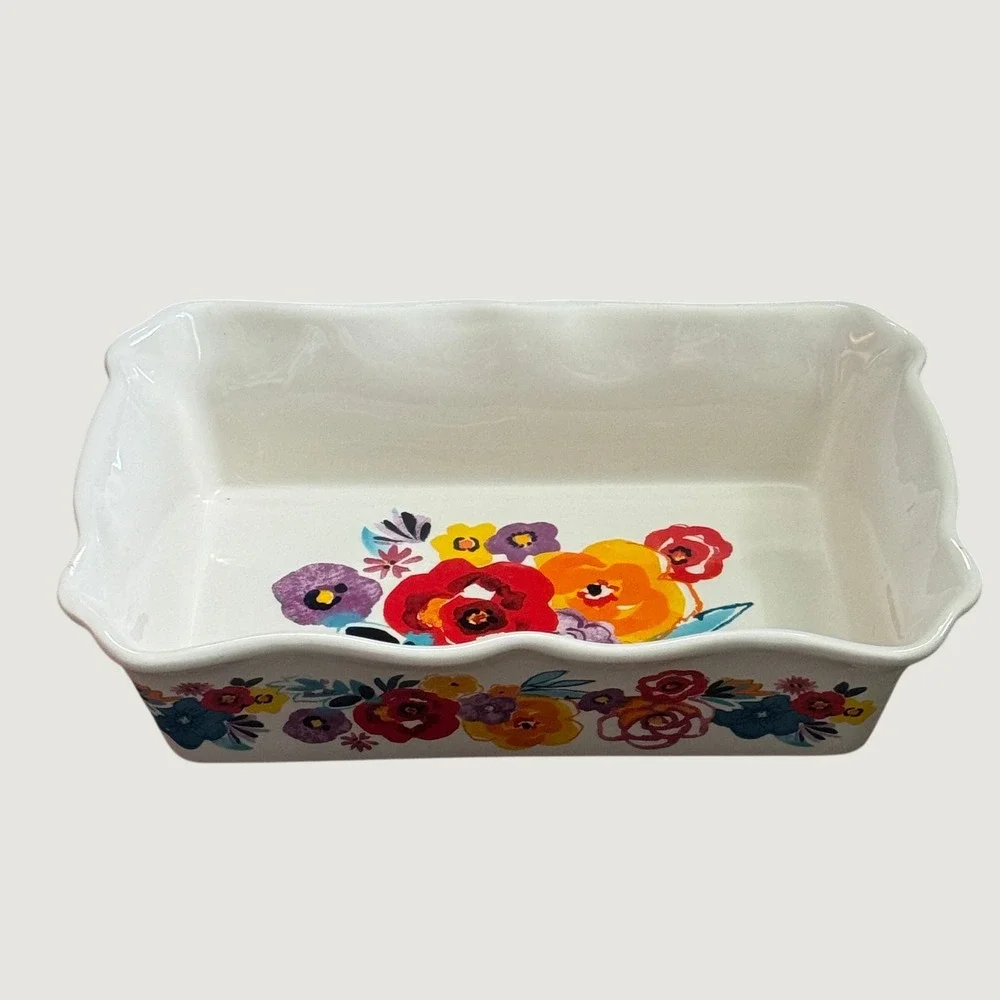 Pioneer Woman Flea Market Floral Rectangular 2.3 Quart Baking Dish